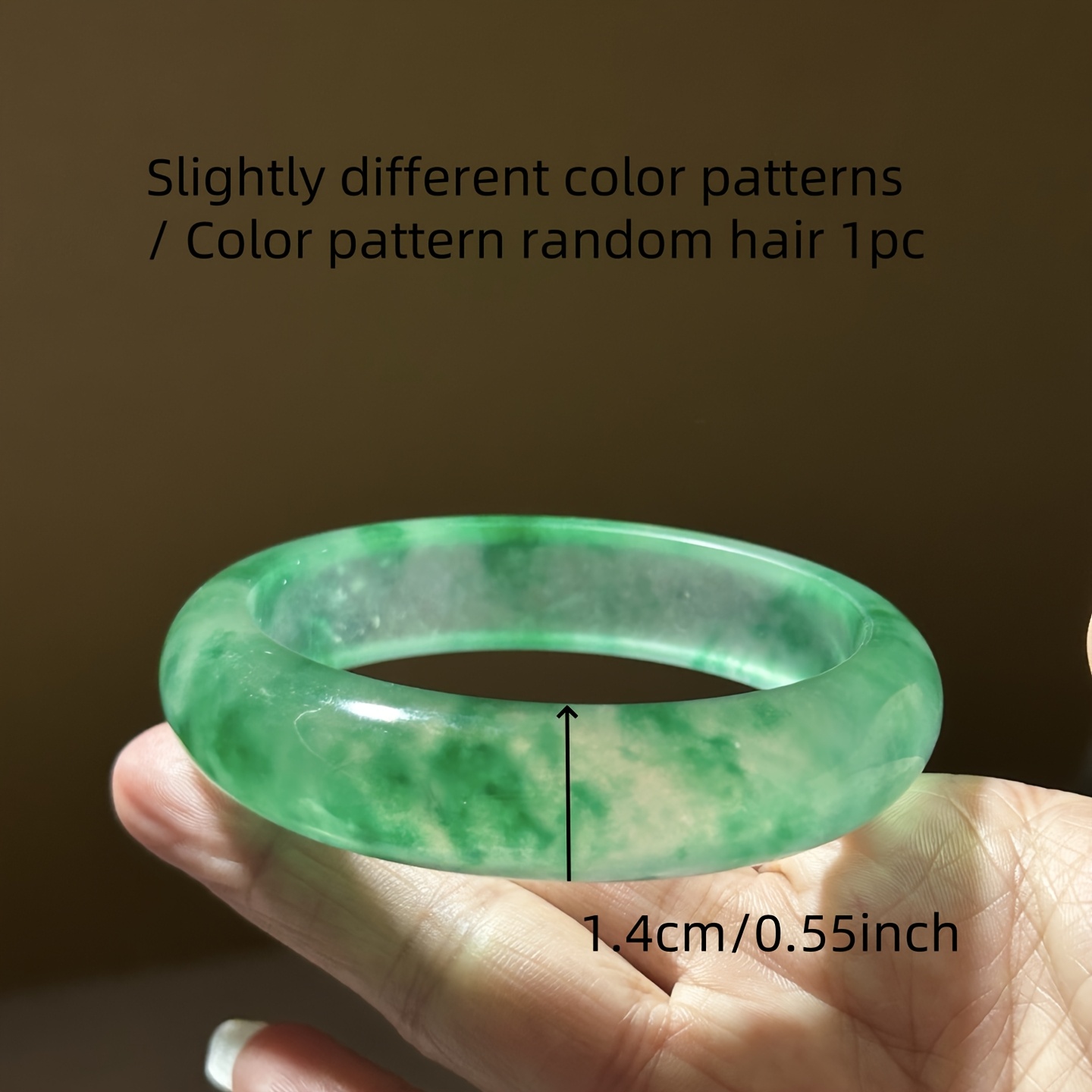 High Ice Quartz Rock Bangle, Floating Flower Design